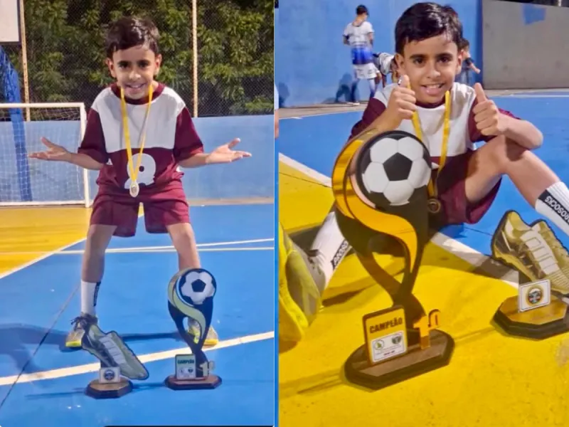 Imagem ilustrativa da matéria Artilheiro Sub-9, Heitor Marçal se destaca no Campeonato Cachoeira e avança em teste no São Paulo FC